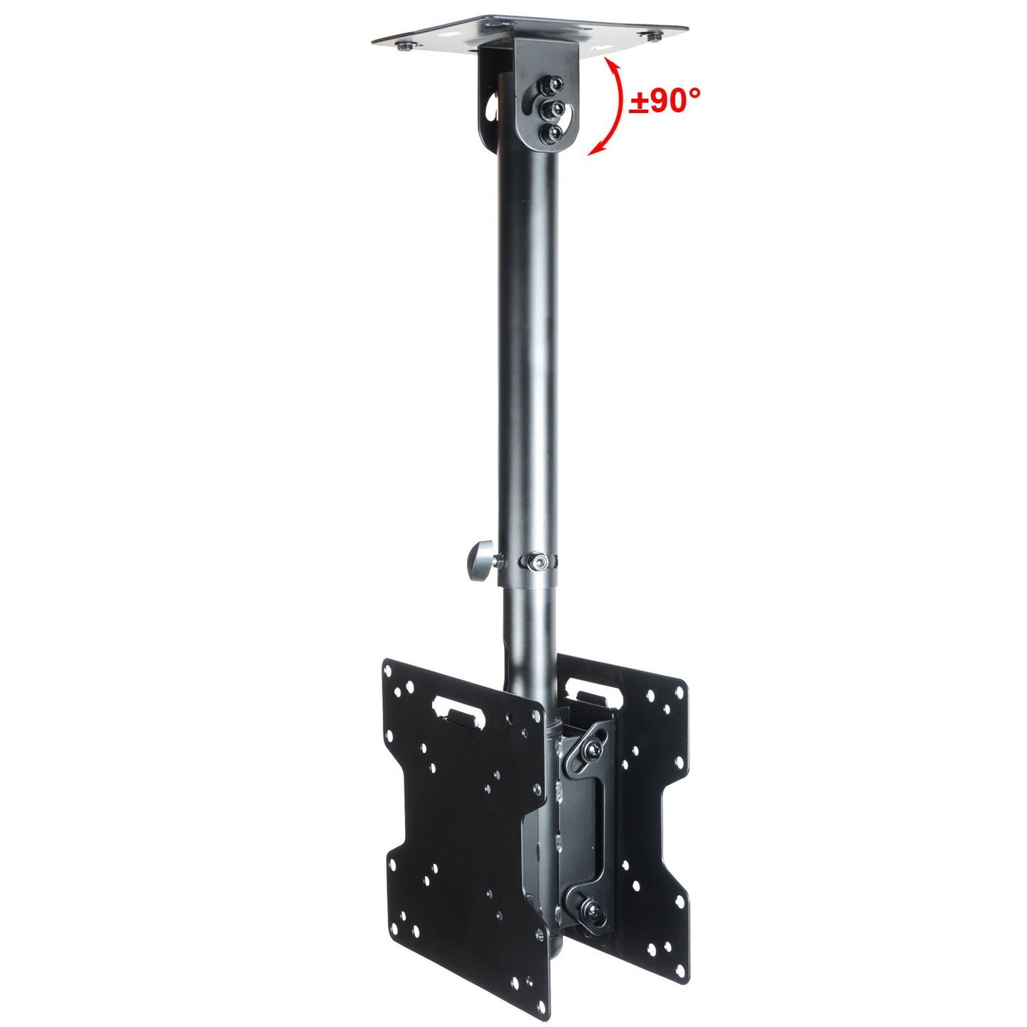 VideoSecu Tilt Swivel Height Adjustable Dual TV Ceiling Mount for Most 32"-75" Double LCD LED TVs Monitors up to VESA 600x400mm with TV Ceiling Mount