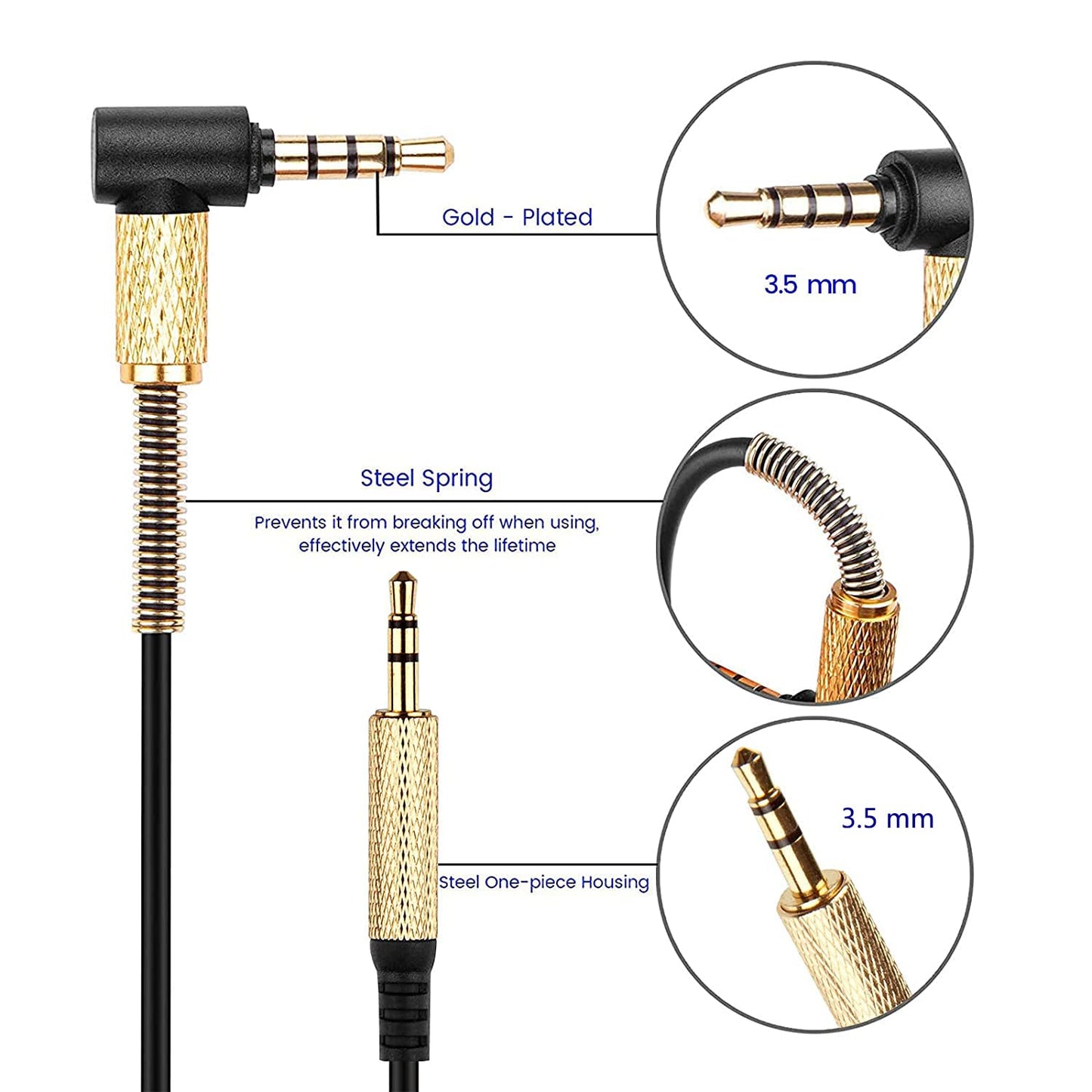 V-MOTA Replacement Cable Wire Repair Parts for Marshall Major and Major II Headphones (Cable Black)