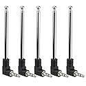 hrsyyl 5pcs Telescopic FM Antenna 3.5mm Male FM Radio Antenna Compatible with Portable Radio Indoor Stereo Receiver AV Audio Video Home Theater