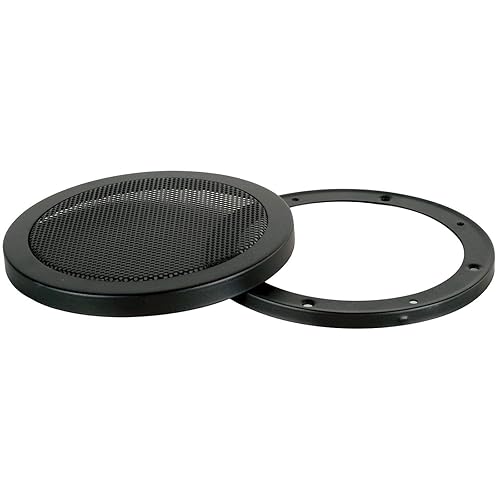 5-1/4-Inch Diameter 2-Pc Mesh Speaker Grill - Black