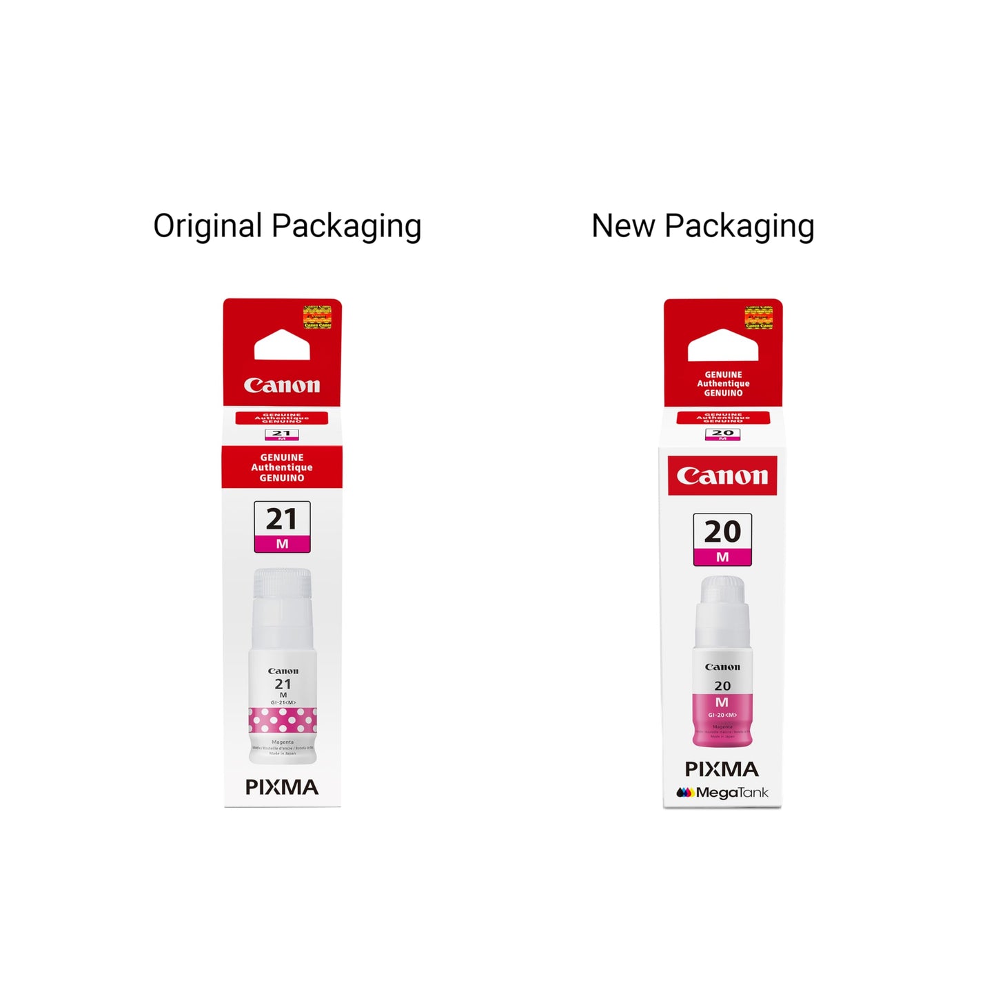 Canon GI-20 Genuine Magenta Ink Bottle, Compatible with Megatank G5020, G6020, G7020 Printers