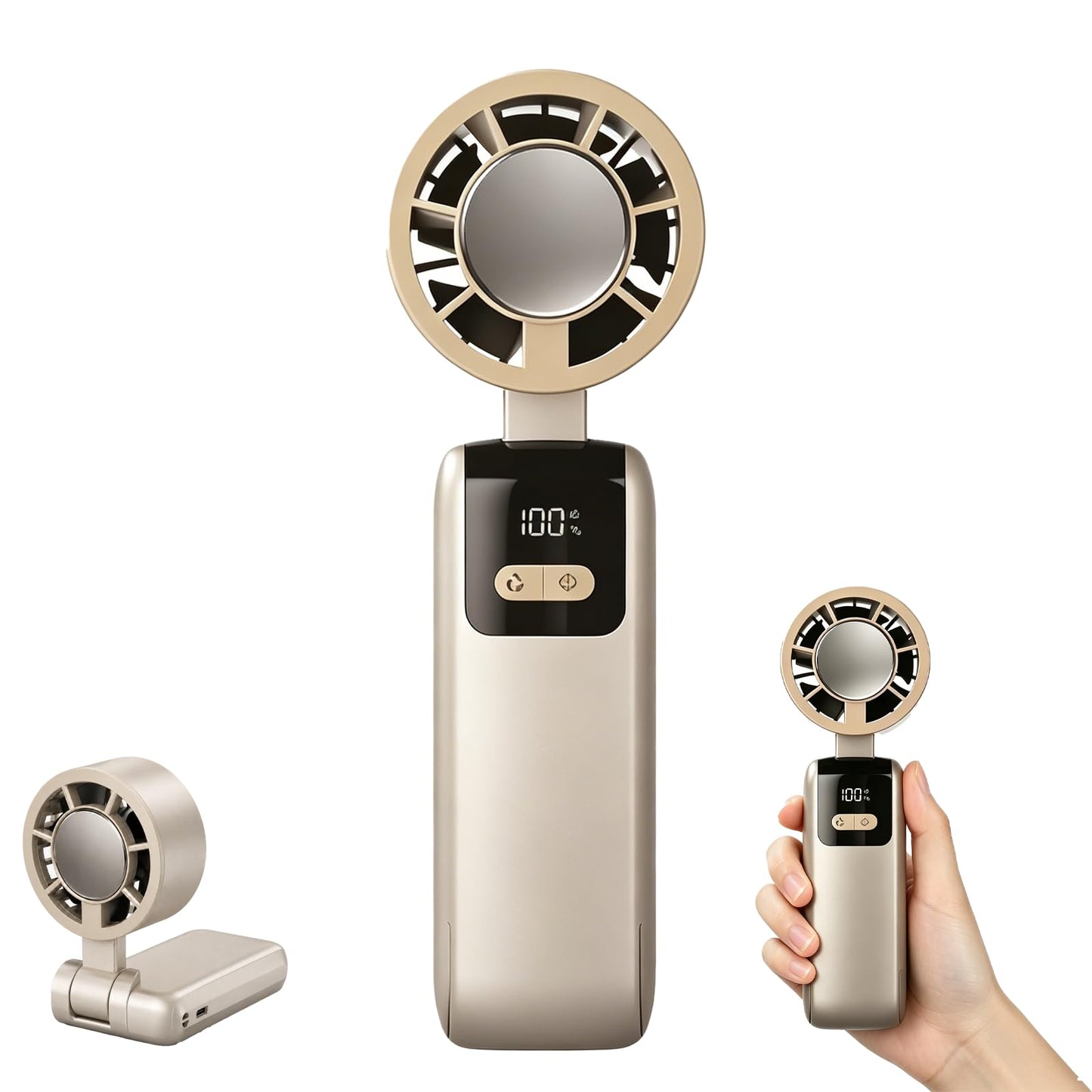 Stitch and Hue Icycool Handheld Cooling Fan, Icy Cold Handheld Fan, Fan Rechargeable Personal Mini Fan for Travel, Summer Essential