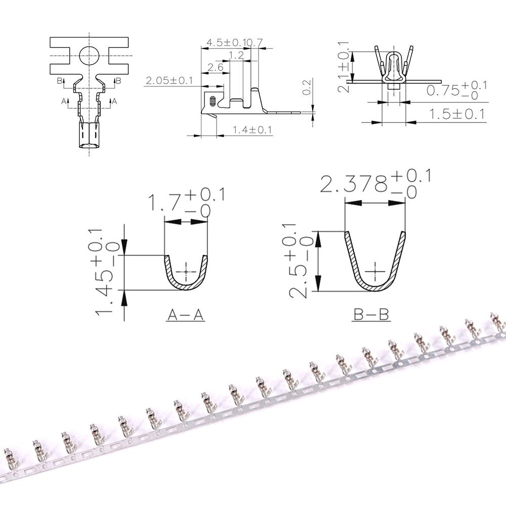 Glarks 1180 Pieces 2.54mm 2/3/4/5/6/7/8/9 Pin Housing Adapter Cable Connector Socket Male and Female with 2.54mm Female Pin Header Connector Perfectly