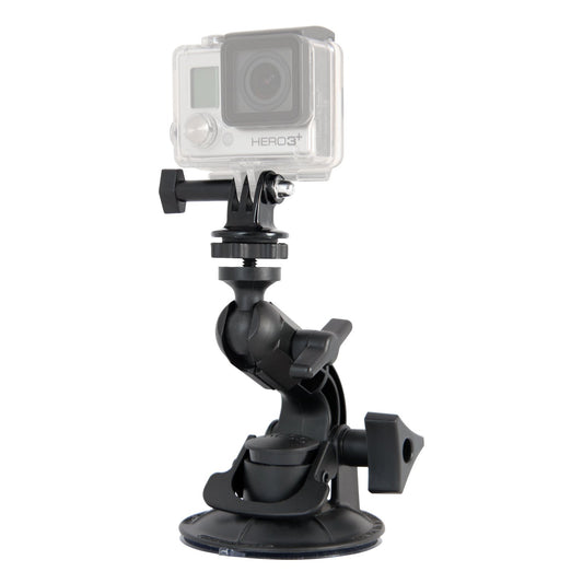 Delkin Devices Fat Gecko Mini Suction Camera Mount with GoPro Adapter - Powerful Mount for Car, Motorcycle, Boat, Window | Secure and Adjustable