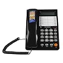 Corded Telephone Wired Home Hotel Corded Desktop Phone Office Landline Telephone DTMF/Support (Black)