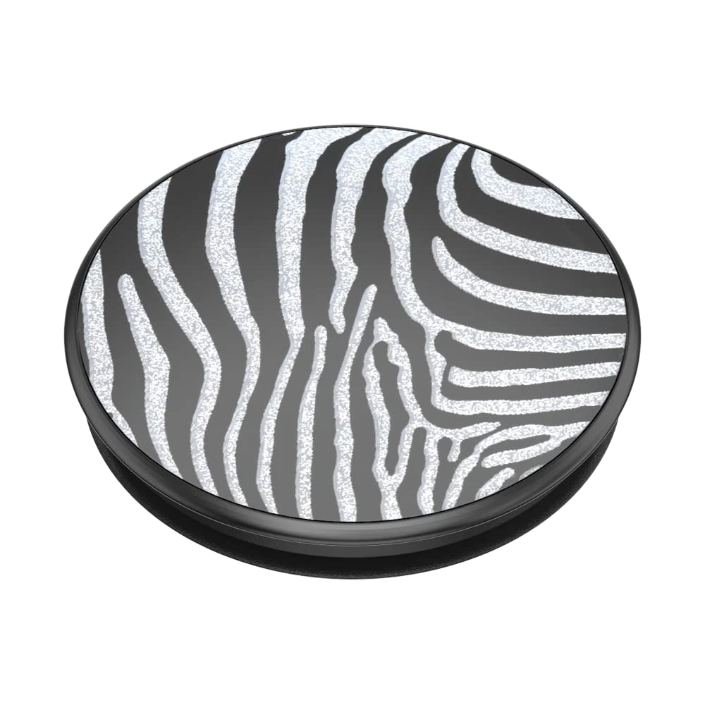 PopSockets Phone Grip with Expanding Kickstand, Enamel Graphic - Zebra