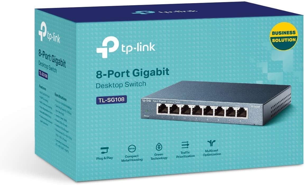 8-Port Gigabit Ethernet Network Switch- Bitcoin Merch