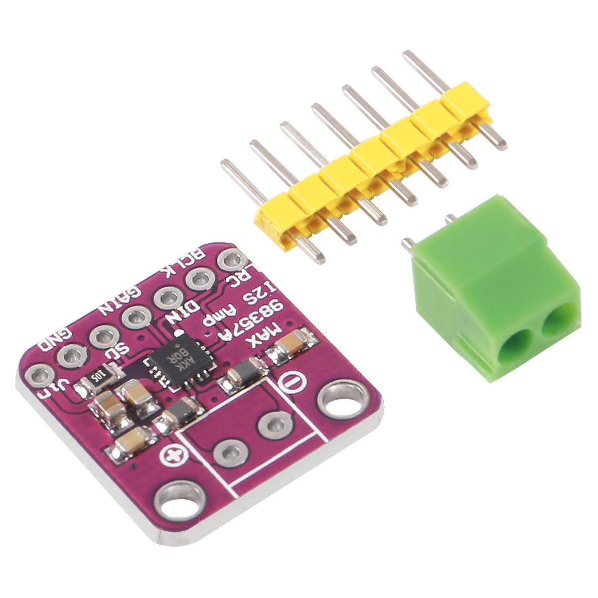 AITRIP 3 PCS MAX98357 Audio Power Amplifier Module I2S Class D Filterless Audio Amplifiers Board for Arduino, Raspberry Pi, ESP32 (No Welding)