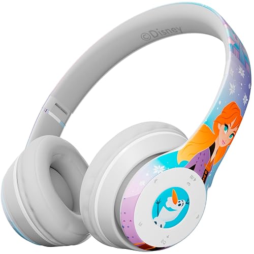 Disney Frozen Bluetooth Headphones - Over The Ear Bluetooth Wireless Headset with Built-in Mic and Up to 15 Hrs Playtime - Disney Frozen Gifts