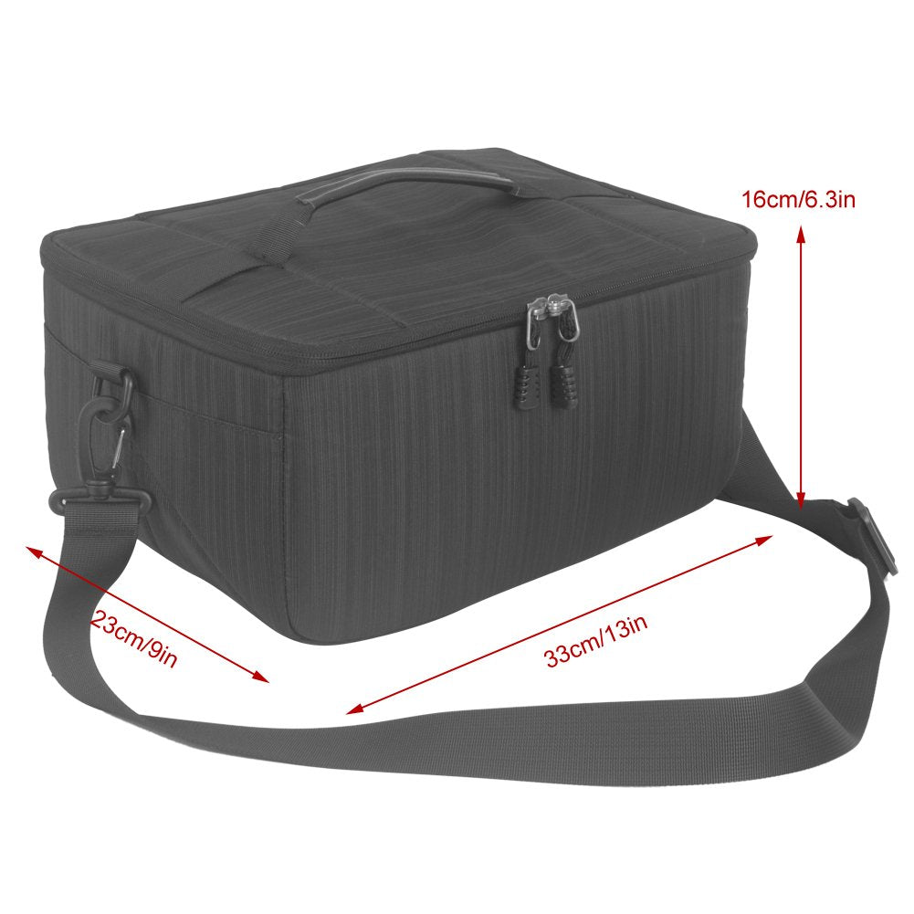 Koolertron Dslr Camera Insert Bag Purse Universal Liner Lens Pouch Partition Protective Cover Waterproof Sleeve for Cannon/Nikon/Sony (Black)