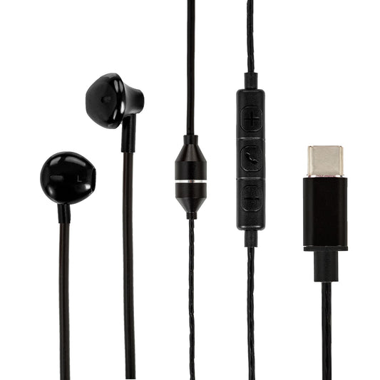Sanxir Wired Air Tube Anti-Radiation Headphones with Microphone, USB-C Plug, Radiation-Free Safe Earbuds for iPhone 15/16/17 Series, Android Phones