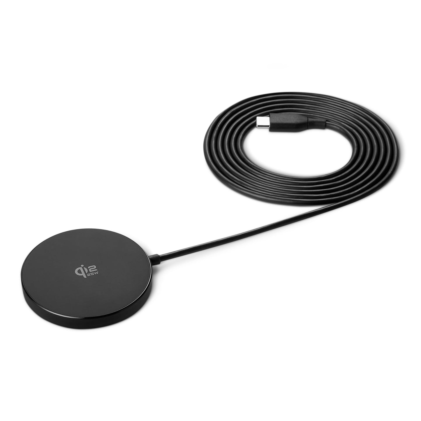 Amazon Basics 25W Qi2.2 Certified Wireless Charging Pad, MagSafe Compatible for iPhone 17/16/15/14/13/12, Magnetic Compatible for Android, Google