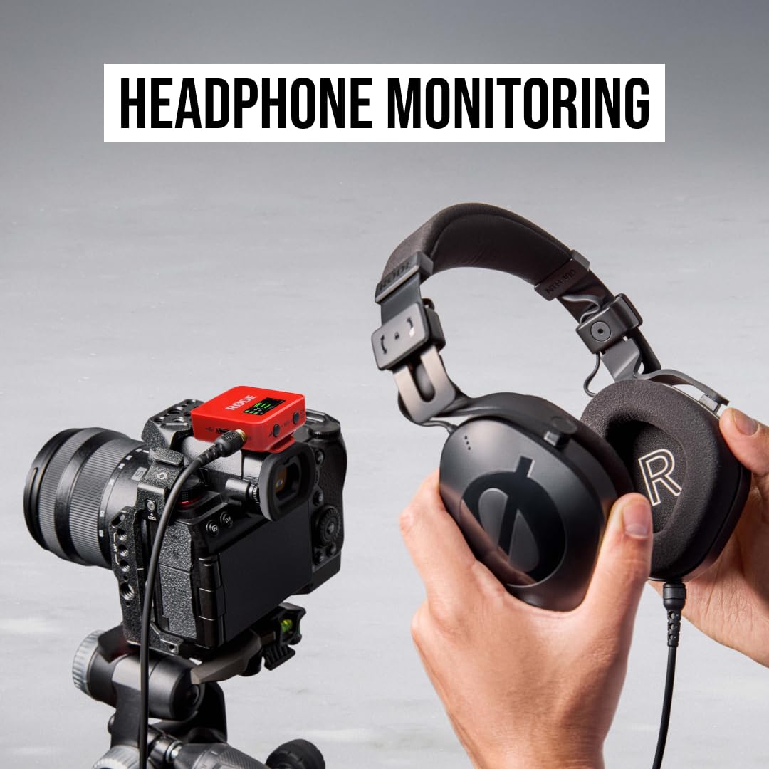 RØDE Wireless GO (Gen 3) - Compact Wireless Mic - Pristine Audio, 32-bit Float Recording, Automatic Level Control, for Phones, Cameras and Computers