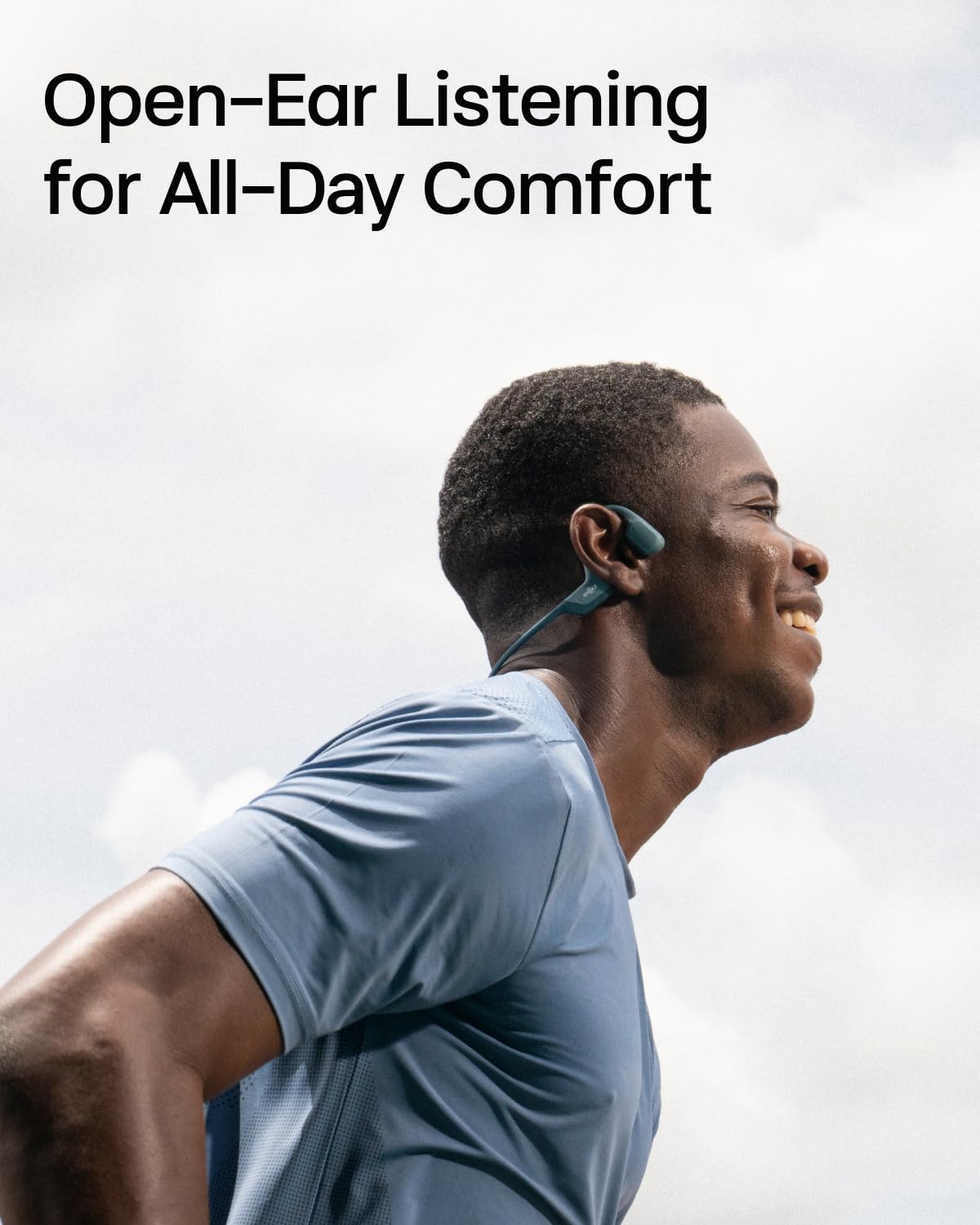 SHOKZ OpenRun Pro - Open-Ear Bluetooth Bone Conduction Sport Headphones - Sweat Resistant Wireless Earphones for Workouts and Running with Premium