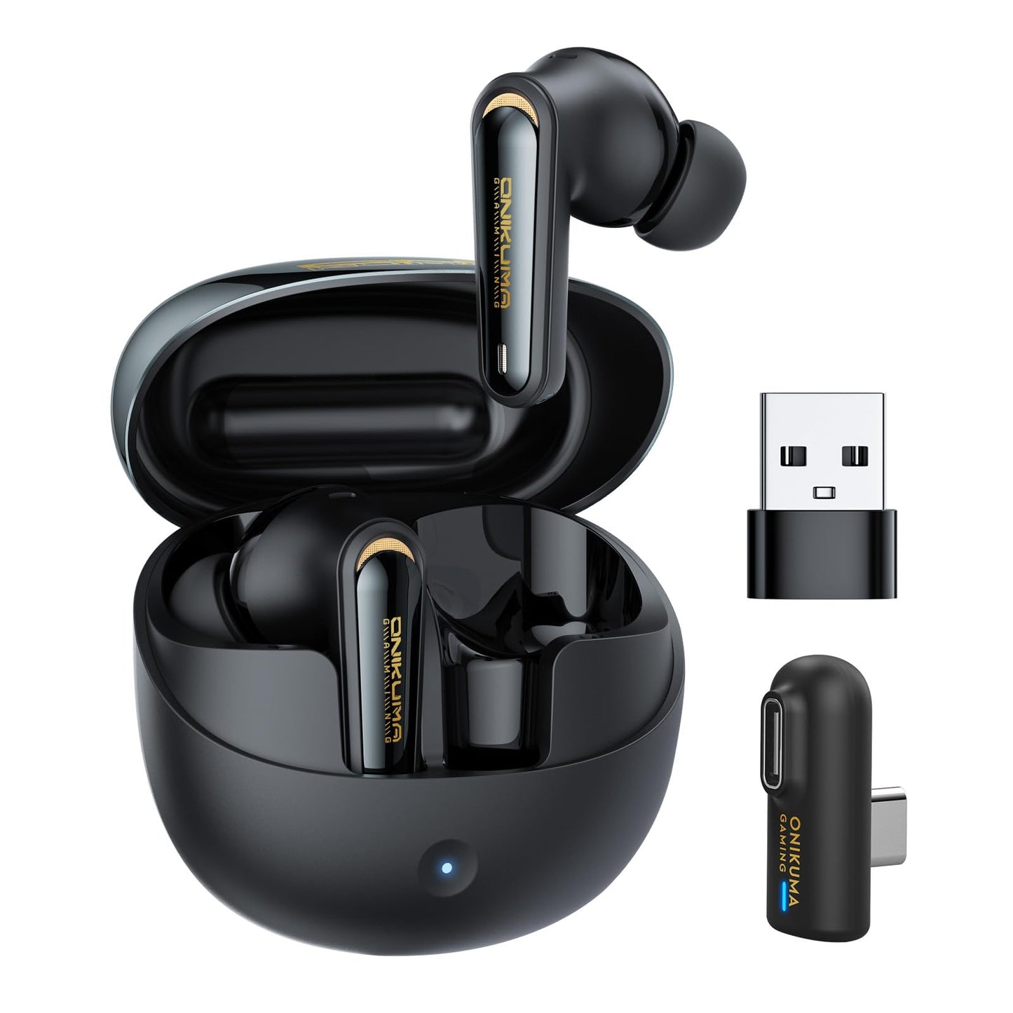 Wireless Active Noise Cancelling Gaming Earbuds-Dongle rechargeable-20ms Ultra-Low Latency, Dual-Mode 2.4GHz & Bluetooth 5.3, Hi-Fi Sound for PS5…