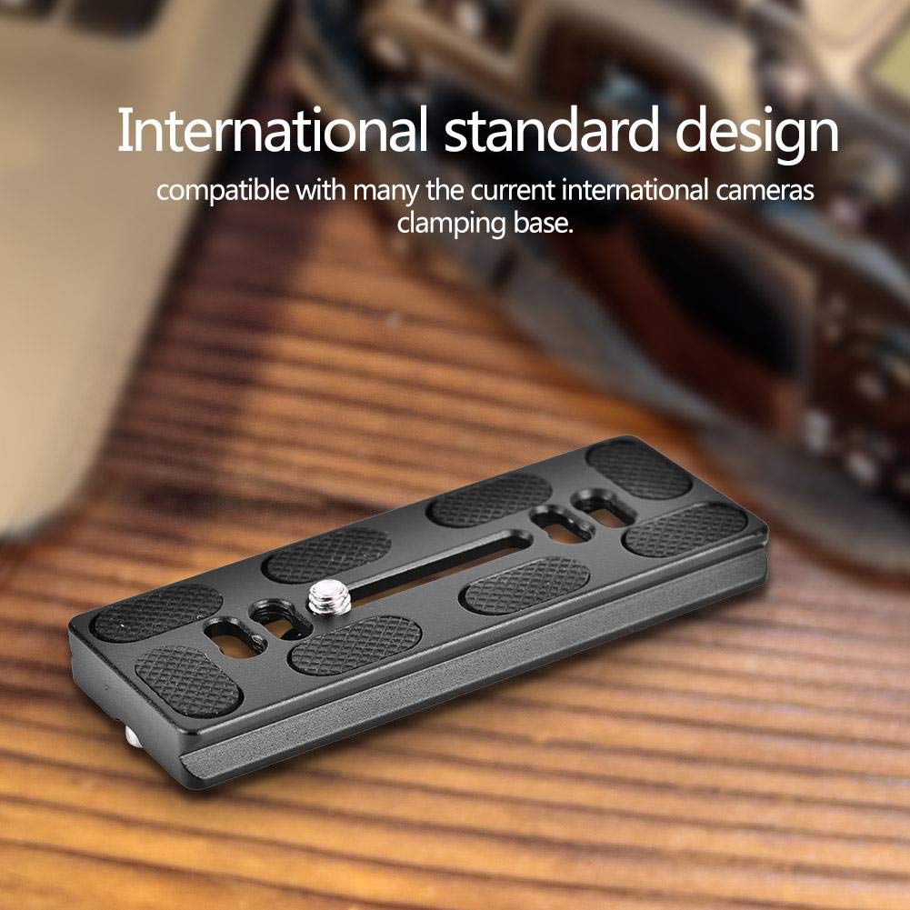 Quick Release Plate, PU100 Universal Tripod Arca Plate with 1/4inch Screw Mount 50mm Quick Release Clamp Mount Adapter Arca Swiss Standard for Monopod
