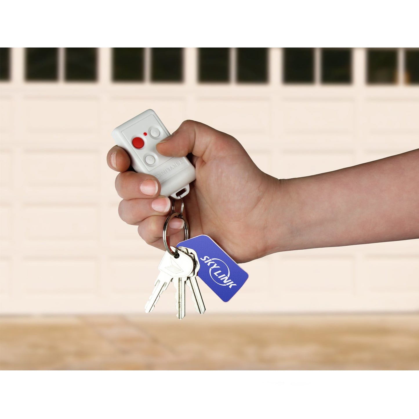 Skylink 4B-434W Security Keychain Hand Held Remote Control Transmitter | Affordable, Easy to program DIY Accessory for SC Series Systems.