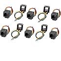 jing with Wires RJ11 Female Connector 6P4C PCB Socket Mount Telephone Connectors Grey - (10 Pcs)