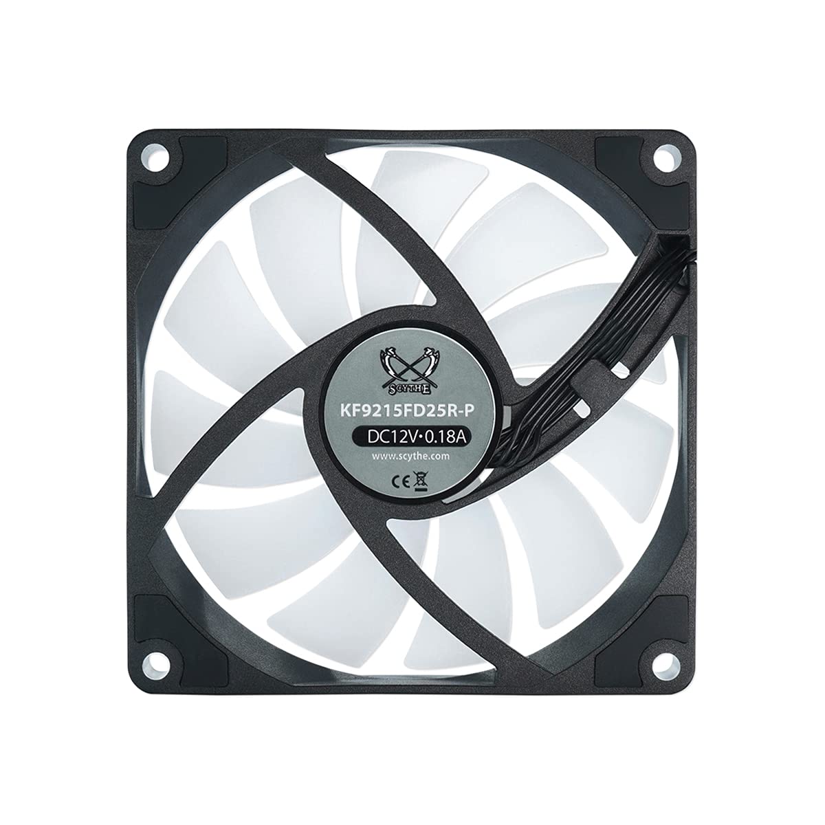 Scythe Kaze Flex 92mm PWM Slim Fan, Ultra Quiet 300-2300 RPM, FDB Bearing, High Airflow Silent PC Case Cooling Fan 4-Pin (KF9215FD25R-P)