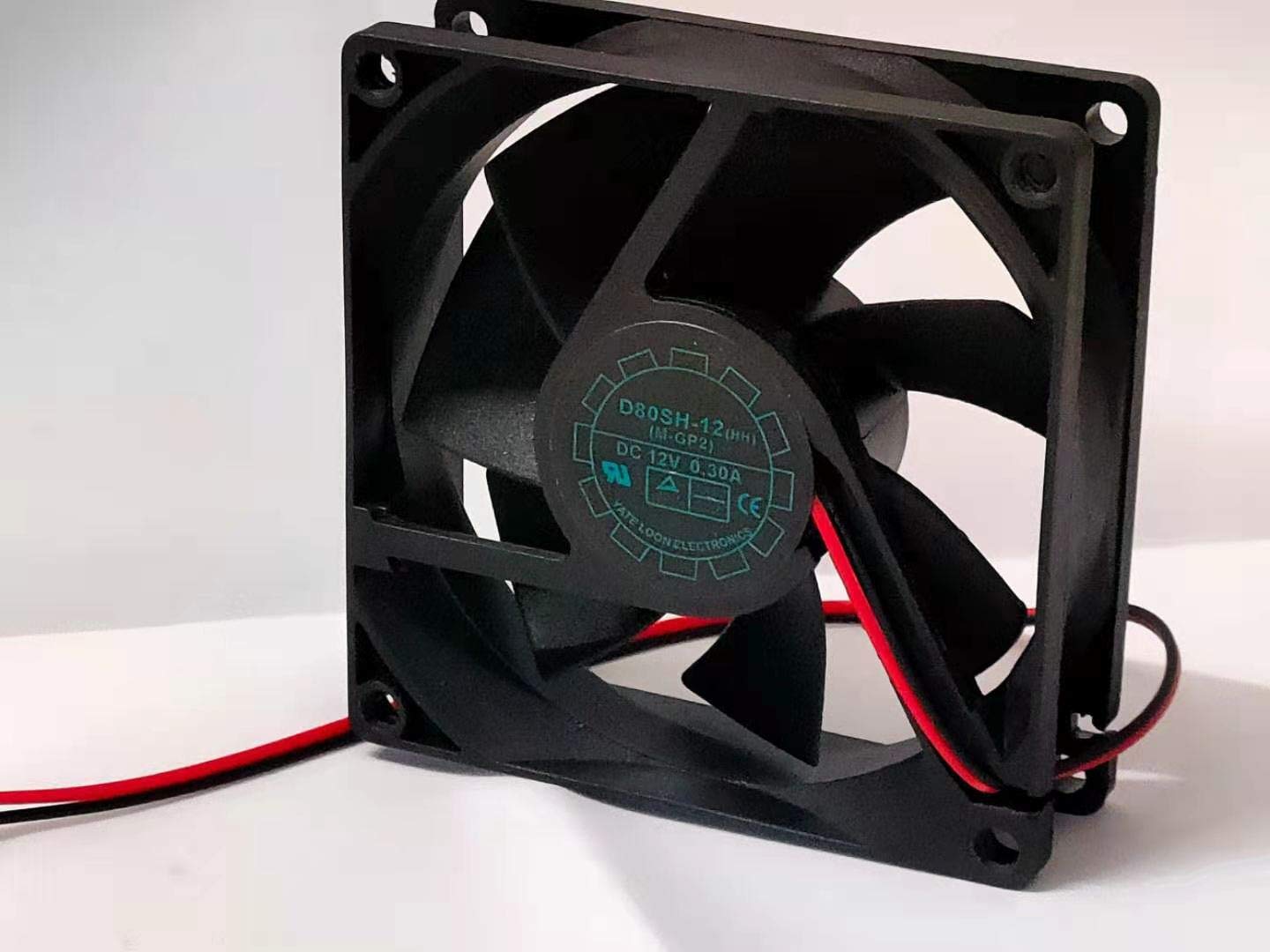 D80SH-12 12V 0.30A 80mm Fan - 8025 0.30A 80x80x25mm 34DB 2-Wire Power Supply Cooling Fan