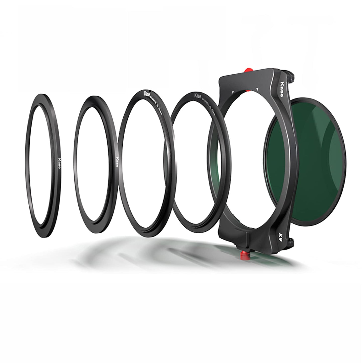 Kase K9 100mm Metal Square Filter Holder Kit Include 90mm Magnetic CPL Filter & 67/72/77/82mm Adapter Ring Compatible with Canon Nikon Lens & Lee