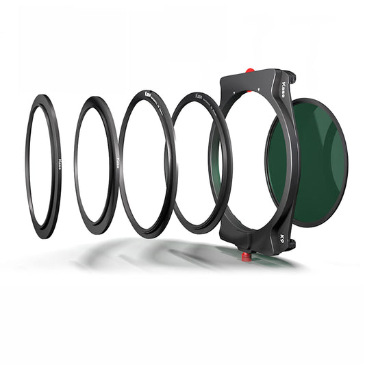 Kase K9 100mm Metal Square Filter Holder Kit Include 90mm Magnetic CPL Filter & 67/72/77/82mm Adapter Ring Compatible with Canon Nikon Lens & Lee