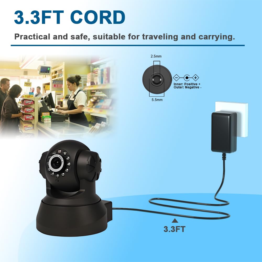 15V 3A Power Supply Adapter Charger Switching Converter for Smart Speaker,Bluetooth Speaker,Receiver, Amplifier,LED Lights,Security Cameras,Projector…