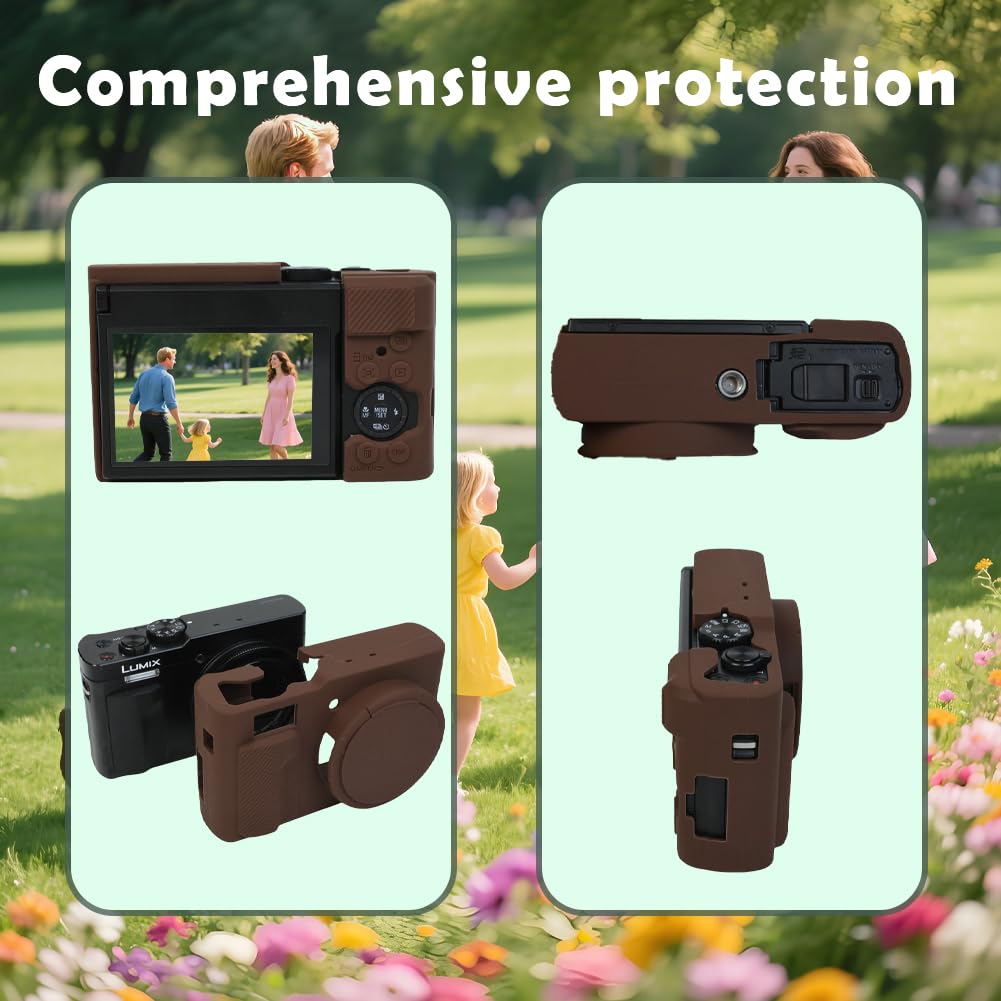 HUADU Screen Protector Compatible for Panasonic Lumix ZS99 Digital Camera,Tempered Glass Film Anti-Scratch High Definition and Soft Silicone Case