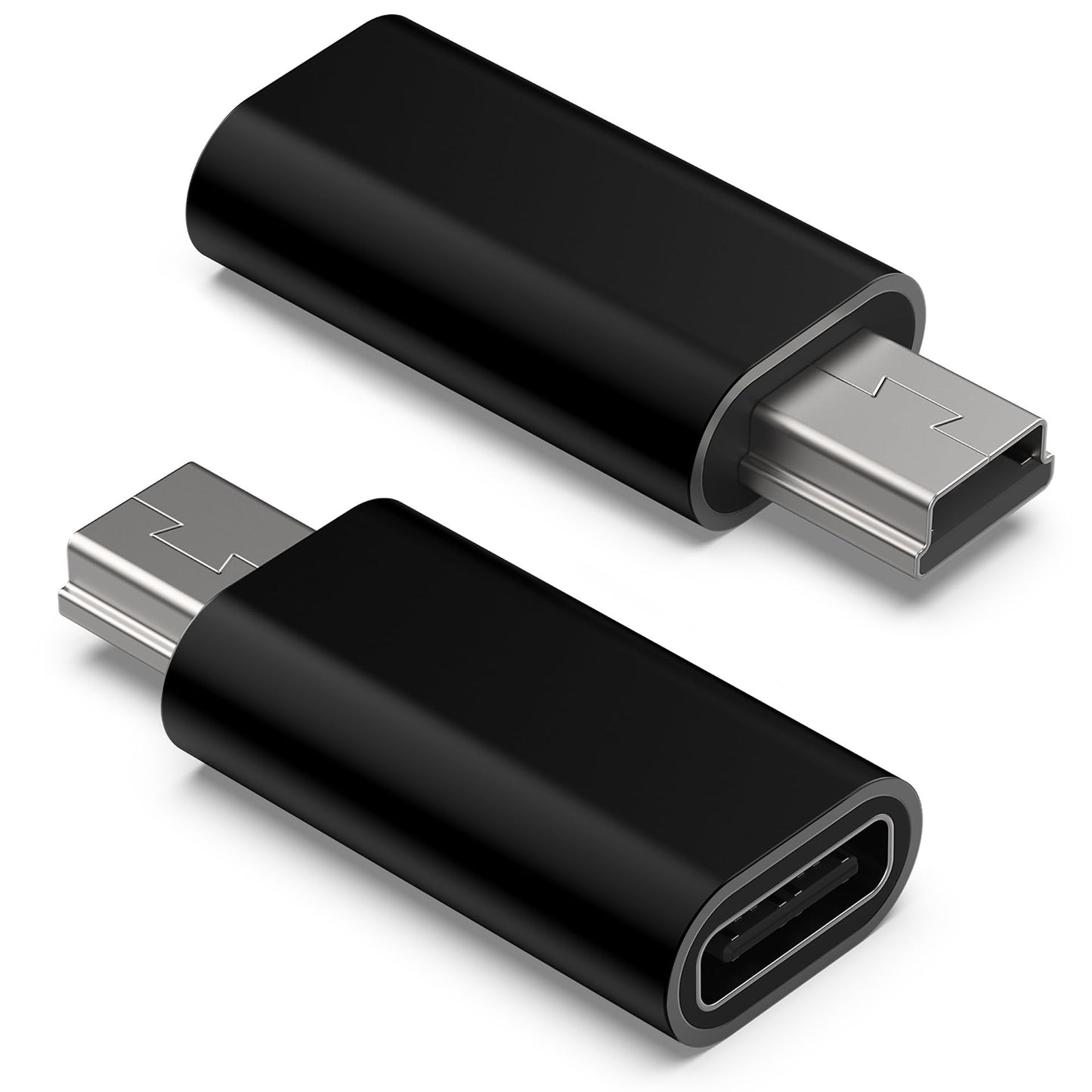 Accessonico 2Pack USB C to Mini USB Adapter, Type C Female to USB Mini Female Connector Replacement for GoPro Hero 3+, Dash Cam, GPS, Digital Camera…