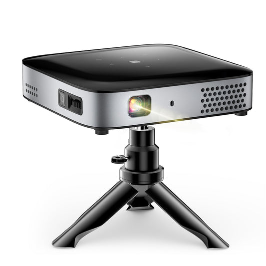 Wireless Projector, Portable Projector, with Built-in Battery for Instant Use, Includes Stand, Mini Outdoor Projector, 1080p Full HD Suitable for Home