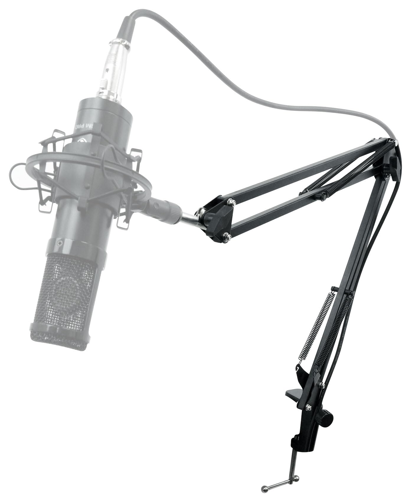 Rockville Microphone Boom Arm Studio Podcast USB Mic Stand+Desk Clamp (30")