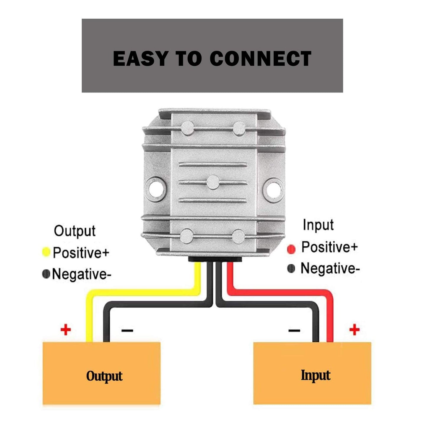 dkplnt 50W DC-DC 12V 24V to 5V 10A Converter Power Vehicles Power Supply Waterproof