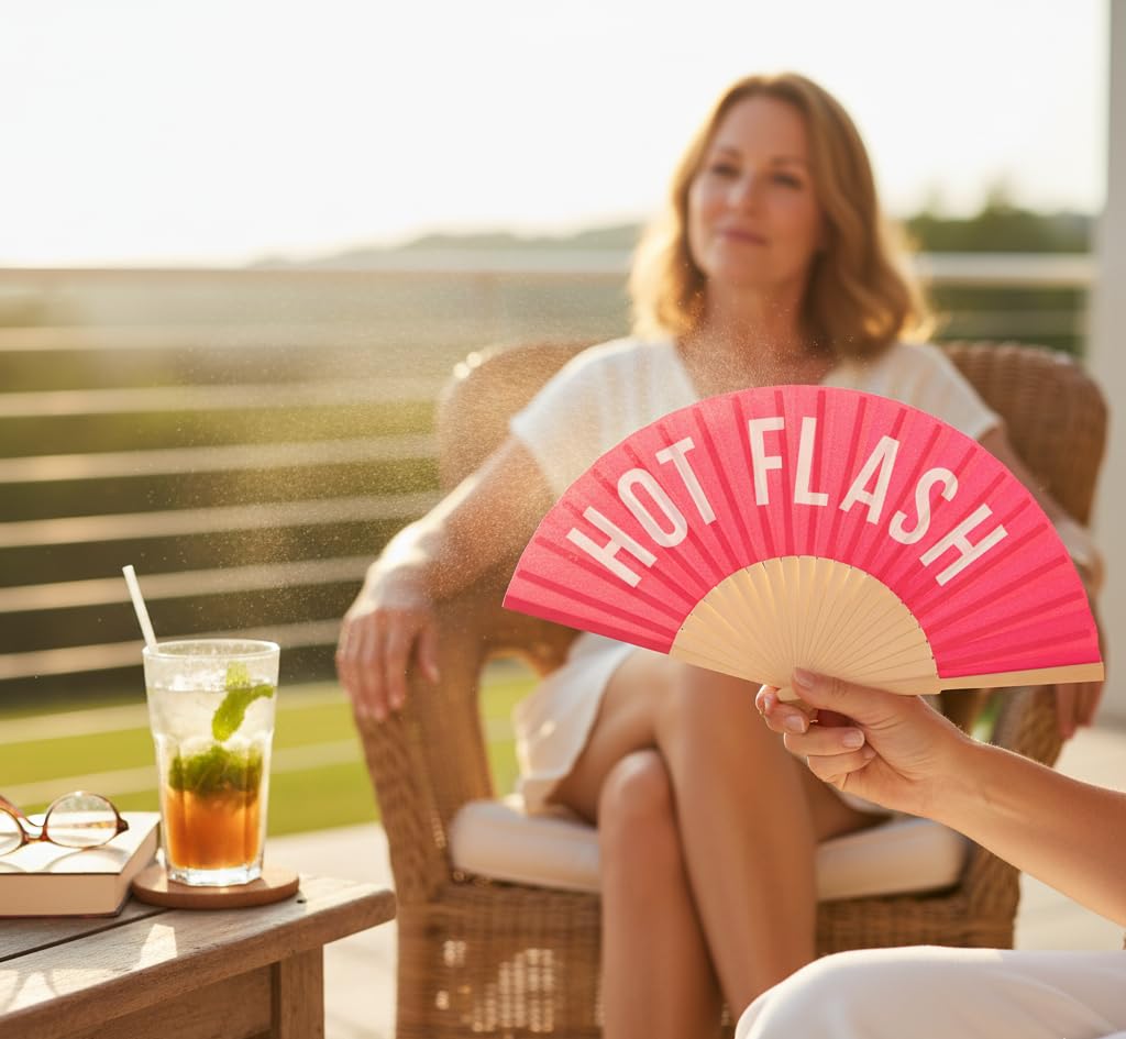 Abbott Collection Hot Flash Folding Hand Fan