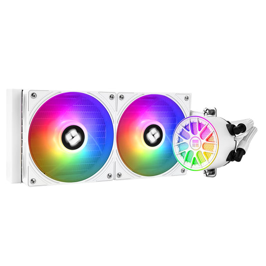 Thermalright Aqua Elite 240 V6 ARGB White AIO CPU Cooler, ARGB PWM Cooler Fans with 2000RPM, for Intel Lga1150/1151/1155/1156/1200/2011/1700/1851