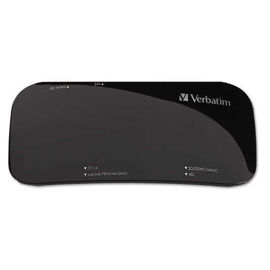 Verbatim Universal USB 2.0 Card Reader, Multi-Format, USB Cable, Black