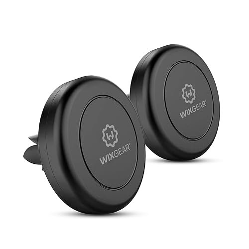 Magnetic Phone Holder for Car, WixGear [2 Pack] Universal Air Vent Magnetic Phone Mount for Car, Car Phone Holder Mount for Cell Phones and Mini