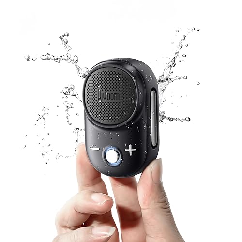Divoom Itour-S Wearable Bluetooth Speaker, IP67 Waterproof Dustproof, Portable Small Clip-On Bluetooth Speaker, 10H Playtime, for Kitchen, Work