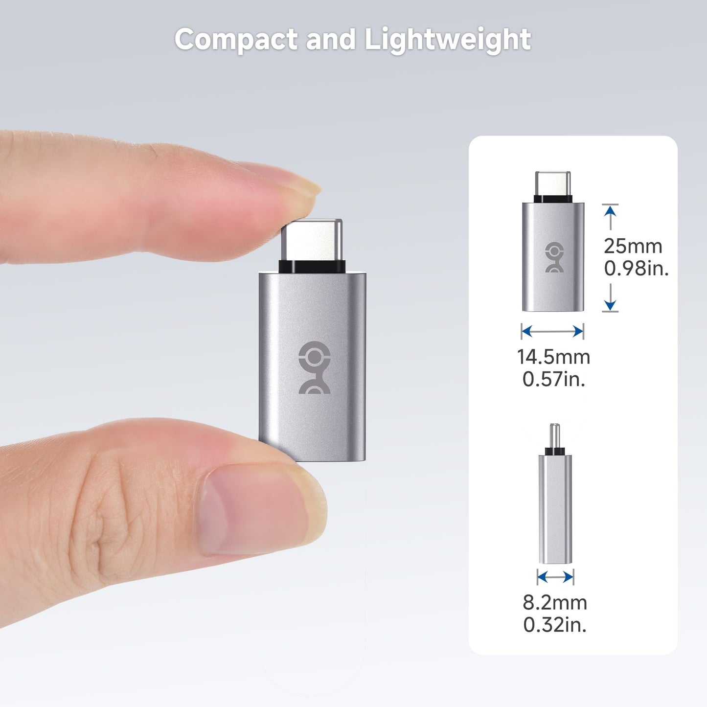 Cable Matters 2-Pack 10Gbps USB C to USB Adapter Male to Female for High-Speed Data Transferring & Fast Charging, Reversible USBC, USBA to USBC…