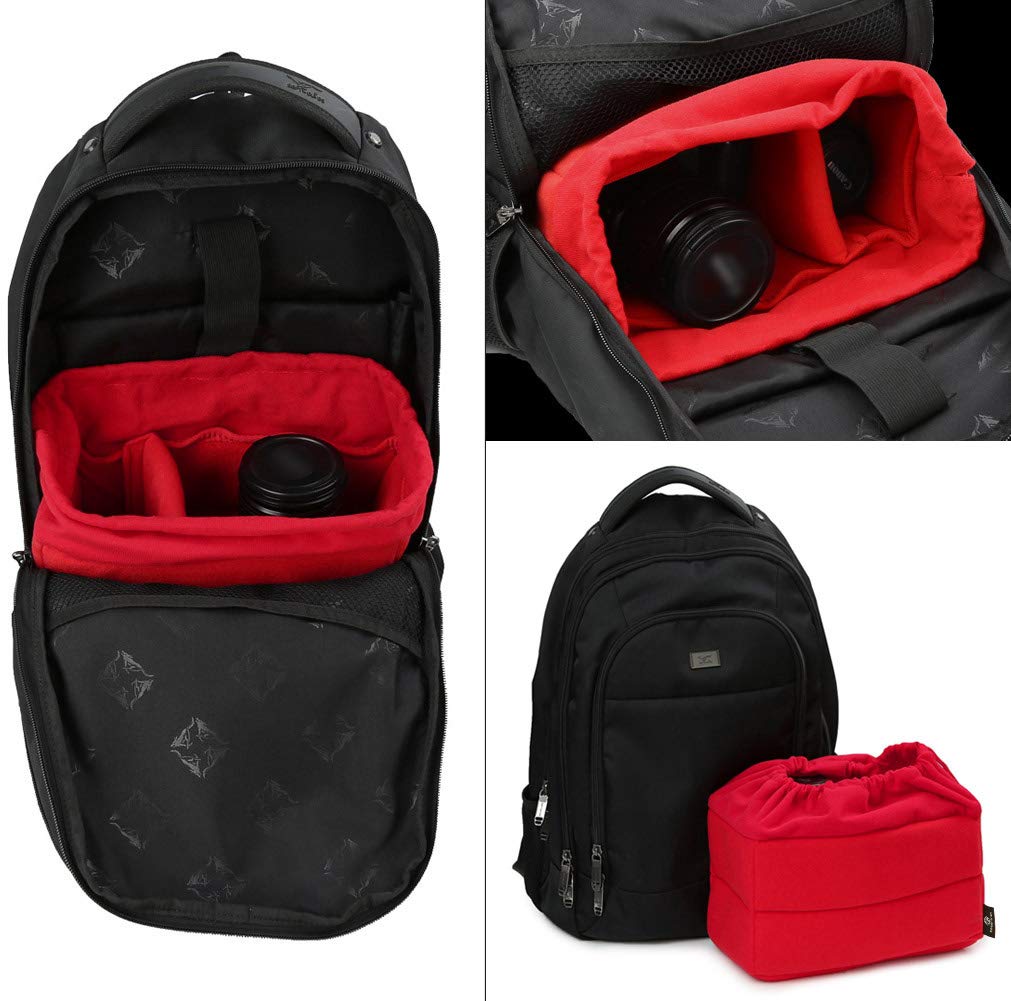 Koolertron Shockproof Camera Photo Bag for SLR TLR Camera Insert Partition Padded Case,Can be Put Directly Into the SLR Camera Bag With Freely