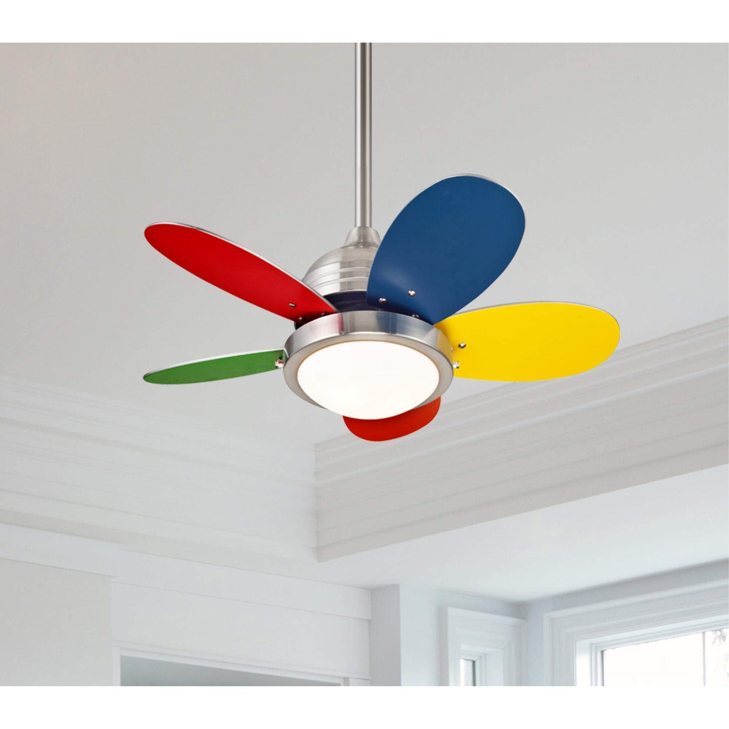 Westinghouse Roundabout Ceiling Fan with Light, 30-Inch, Brushed Nickel