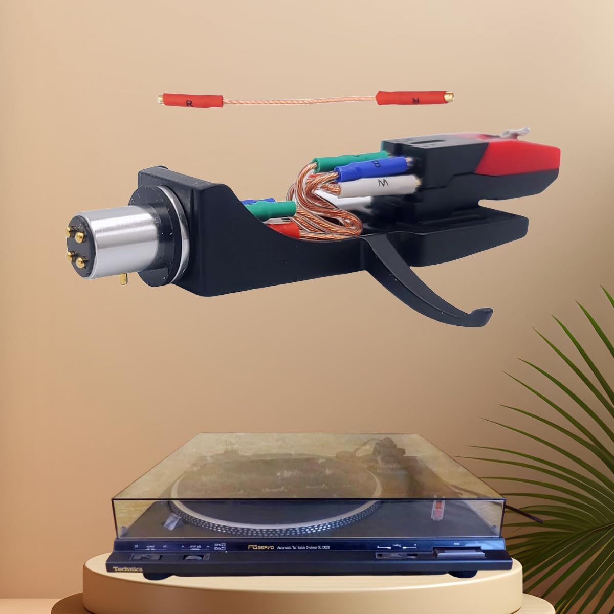 KOMITASUI Turntable Cartridge to Headshell Lead Wires, 7N OFC Audiophile Grade tonearm Cable, 24K Gold Plated Leadwire Headshell Wires for Turntable