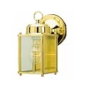 Westinghouse Lighting 6693600 One-Light Exterior Wall Lantern, Polished Brass Finish on Steel with Clear Glass Panels