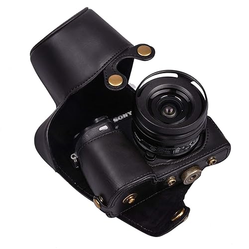 Hargedis XEVN for sony a6400 case,for sony a6300 case,Premium PU Full Body Leather Camera Case Bag for sony alpha a6300 a6000 a6100 a6400 Fit 16-50mm