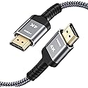 Highwings 4K HDMI Cable 6.6FT/2m | High-Speed HDMI 2.0 Quality Cord 4K@60Hz, Braided Nylon & Gold Connectors, HDR, Ethernet, ARC, 3D, HDCP 2.2