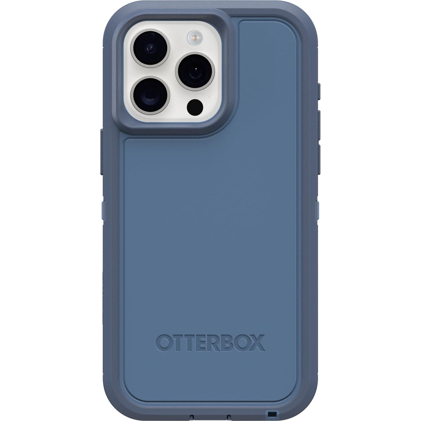 OtterBox iPhone 15 Pro Max Defender Series XT Case - Baby Blue Jeans (Blue), Screenless, Snaps to MagSafe, Lanyard Attachment, Tough & Durable iPhone