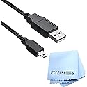 Excelshoots USB Cable, Compatible with Canon EOS Rebel T7 DSLR Digital Camera and Other Devices, Mini USB Data Transfer Cable, Charging Charger Cord