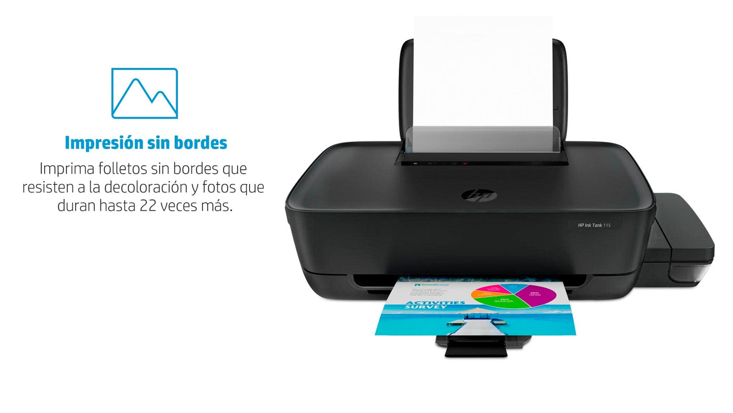 HP Ink Tank 115 Colour Inkjet Printer 4800 x 1200 dpi A4 - inkjet printer (1000 pages per month, 4800 x 1200 dpi, PCL 3, 8 ppm, 5 ppm, 60 sheets)