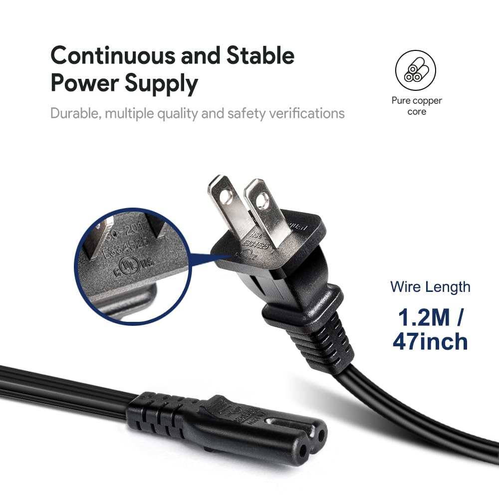 HKY 24v (3-pin) Ac Dc Adapter Compatible with Epson POS Thermal POS ReadyPrint Thermal Receipt Printer (C31CD52062) Replacement Switching Power…