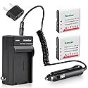 Kastar Battery (X2) & Travel Charger for Casio NP-40 NP40 & Kodak LB-060 AZ521 AZ361 AZ501 AZ522 AZ362 AZ526, HP D3500 SKL-60 V5060H V5061U Cameras