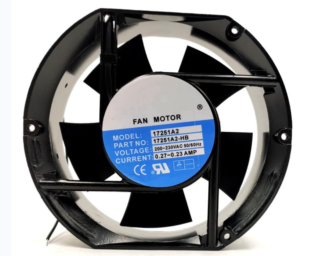 17251A2-HB 200/230V 0.27/0.23A 172x150x51mm 2-Wire Cabinet Cooling Fan